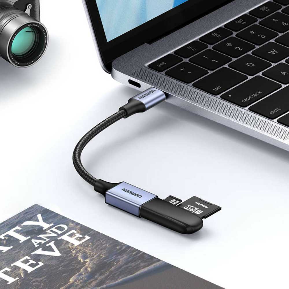 Adapteris USB-C 3.0 prie OTG UGREEN US378 (juodas)