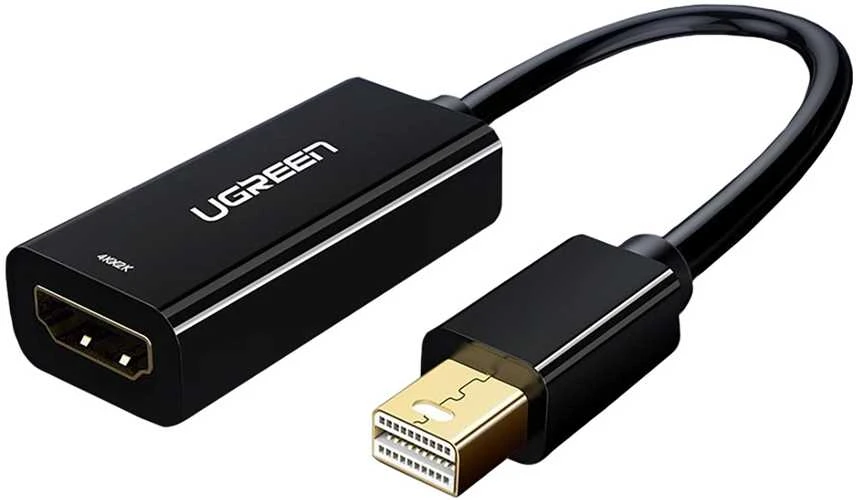 Ugreen MD112 10461 mini DisplayPort (male) / HDMI (female) FHD 1080p adapter - juodos spalvos