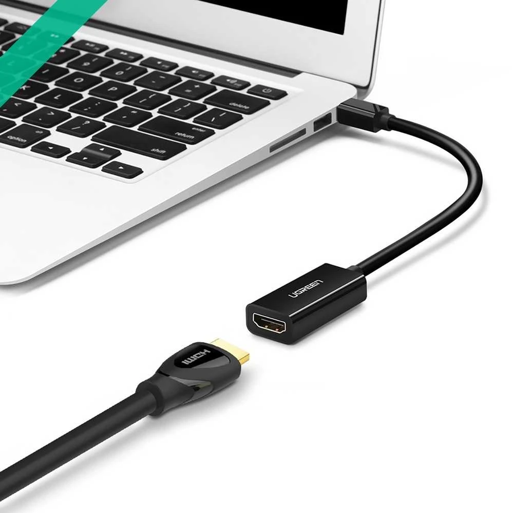Ugreen MD112 10461 mini DisplayPort (male) / HDMI (female) FHD 1080p adapter - juodos spalvos