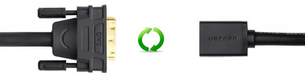 Adapteris DVI - HDMI UGREEN 20118 juodas