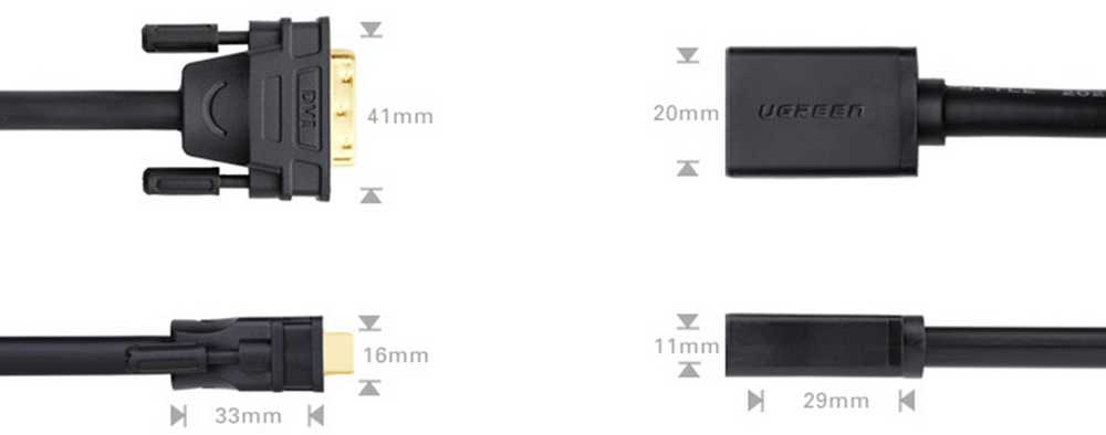 Adapteris DVI - HDMI UGREEN 20118 juodas