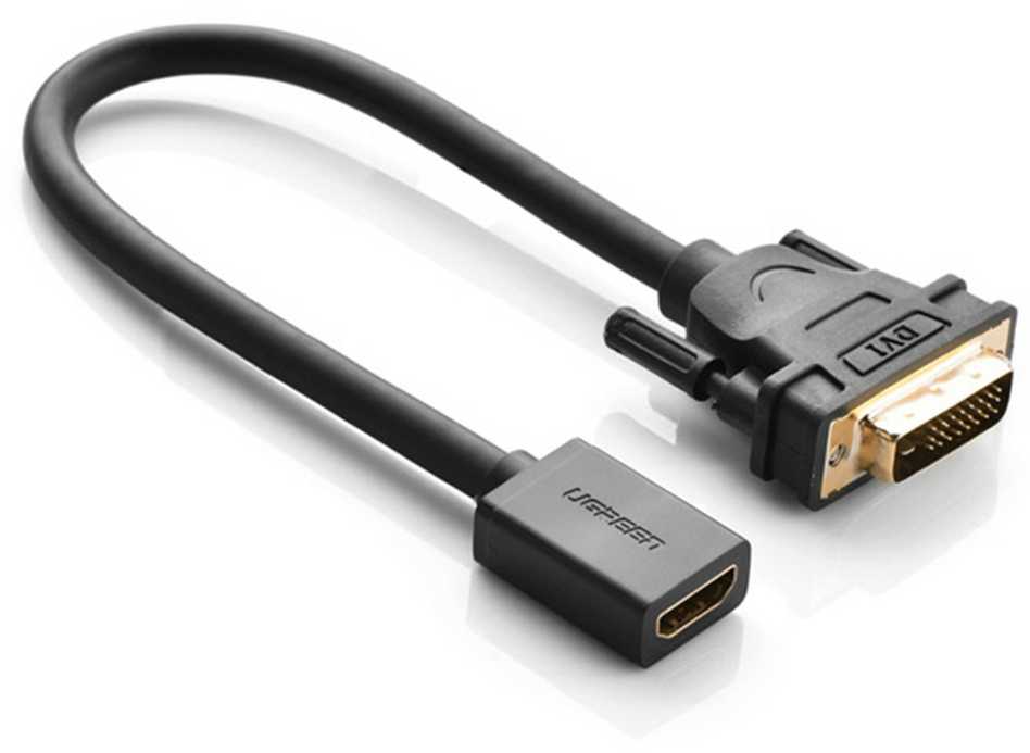 Adapteris DVI - HDMI UGREEN 20118 juodas