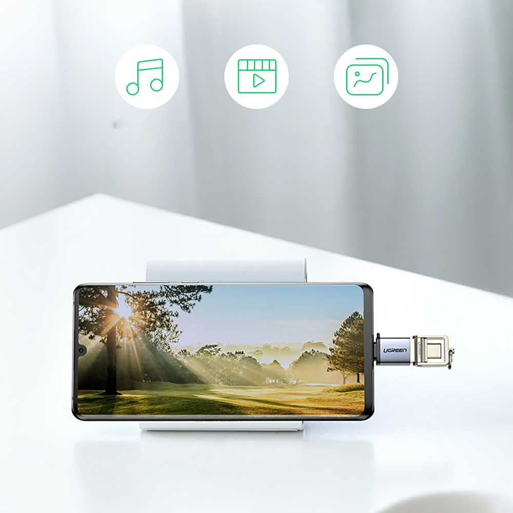 USB į USB-C 3.1 adapteris UGREEN US270 (pilkas)