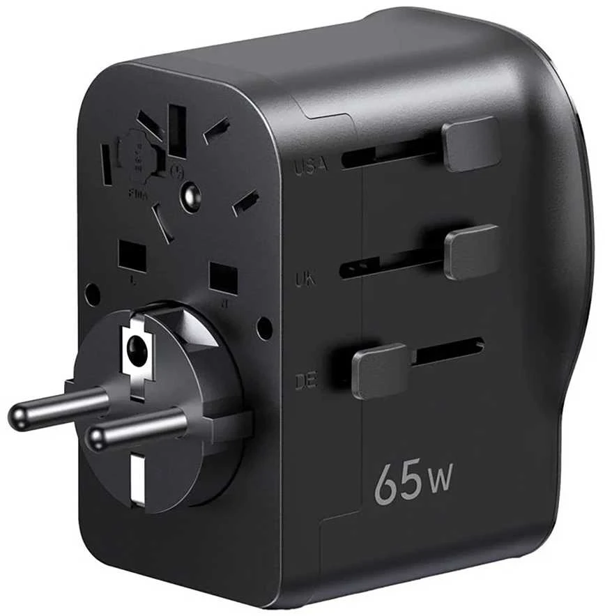 Adapteris Ugreen S550 65W kelioninis universalus - juoda