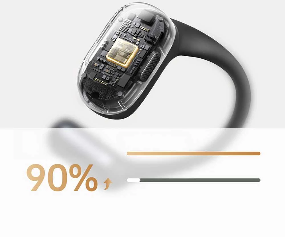 Ausinės Ugreen FitBuds OWS belaidės sportui IPX5 - juoda