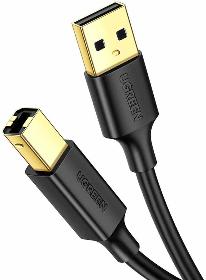 UGREEN US135 USB 2.0 AB spausdintuvo kabelis 5m - Juodas