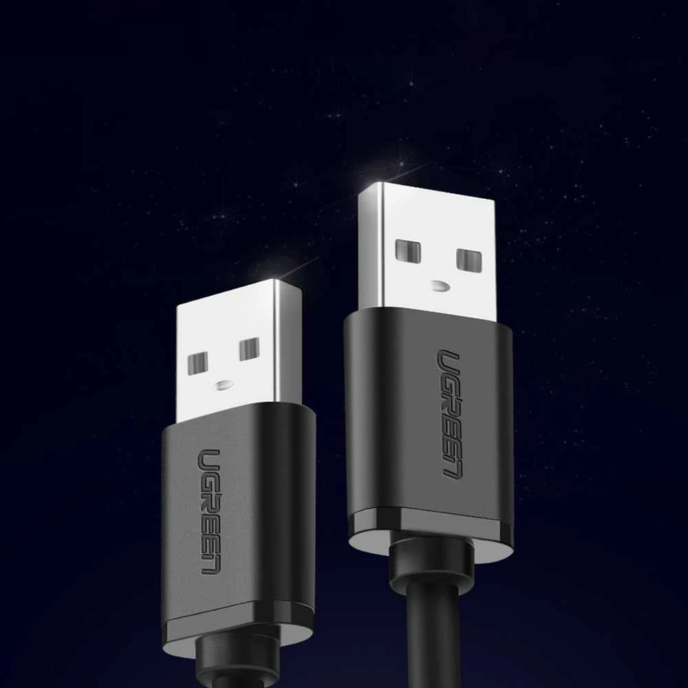 USB 2.0 M-M UGREEN cable US102, 1.5m (juodas)
