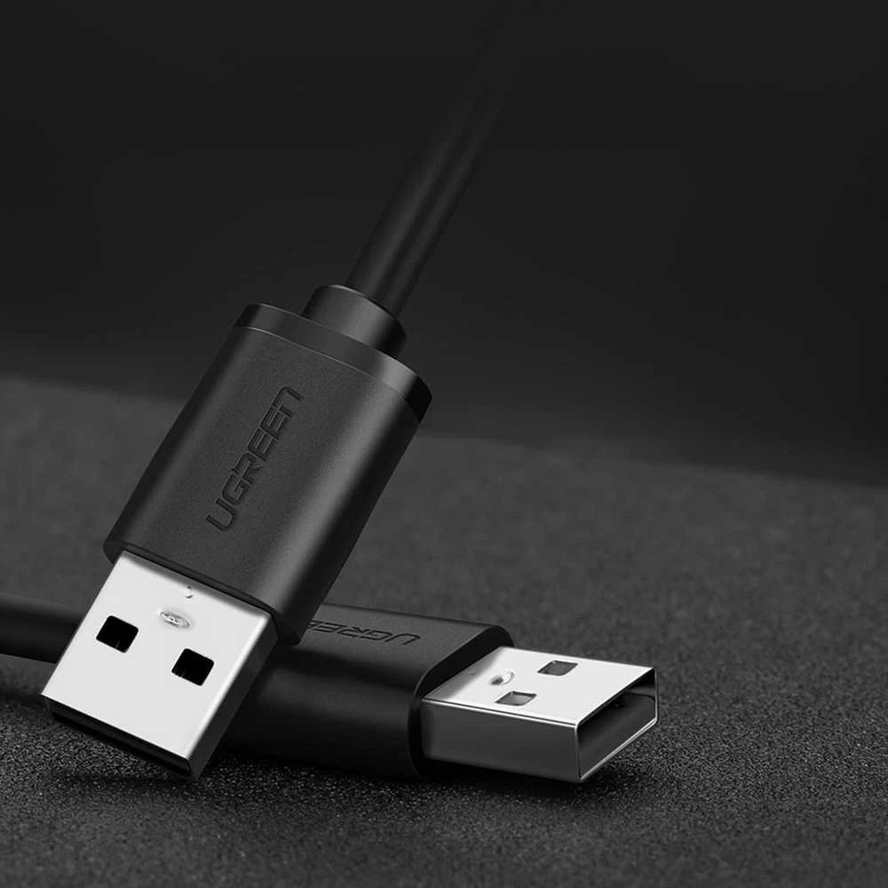 USB 2.0 M-M UGREEN cable US102, 1.5m (juodas)