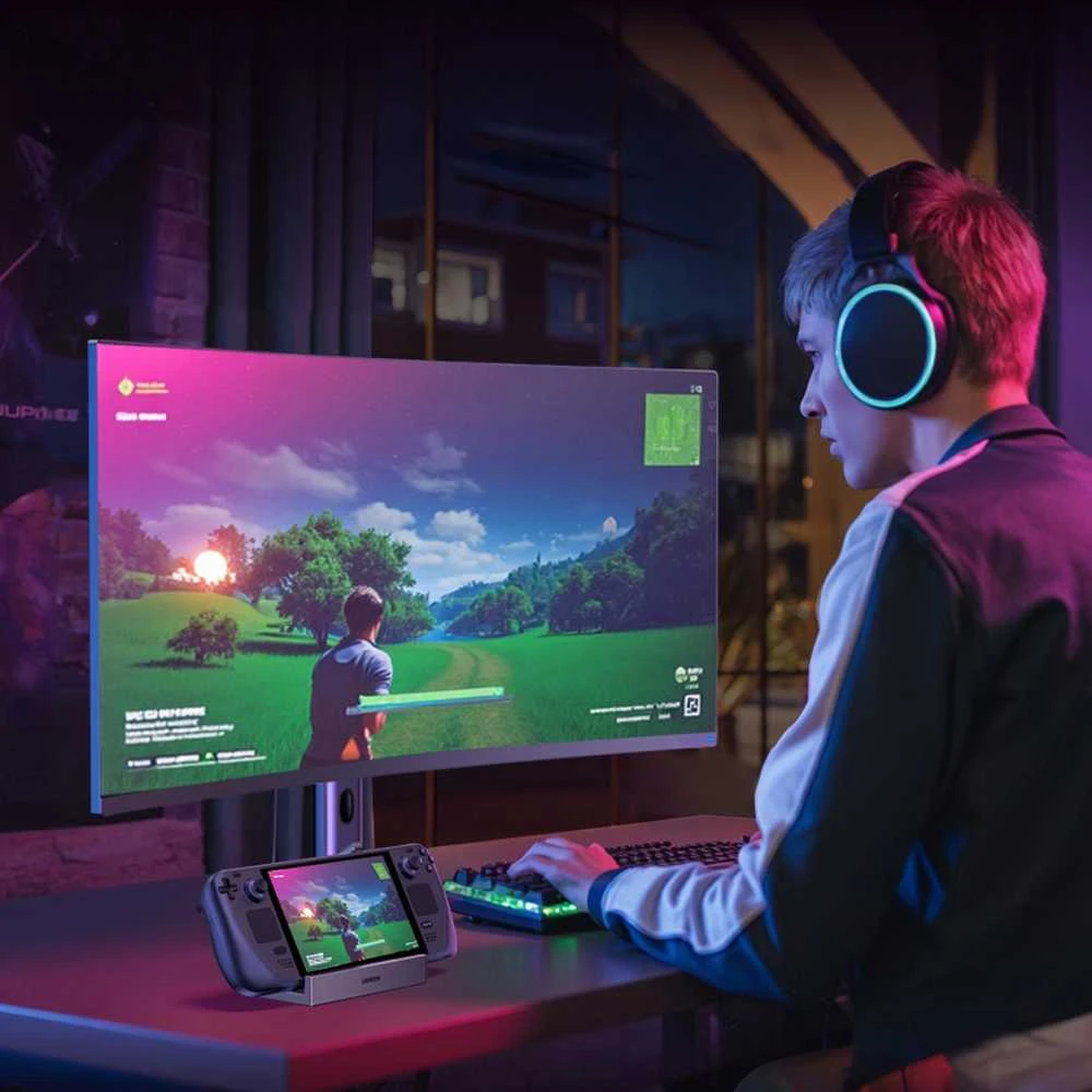 „Ugreen“ „Steam Deck“ doko šakotuvas USB-C 9w1 4K 120Hz - pilka