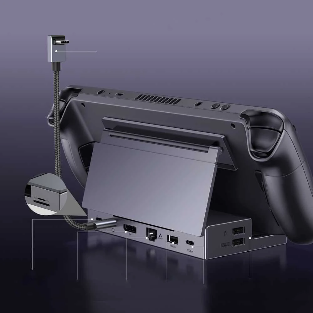 „Ugreen“ „Steam Deck“ doko šakotuvas USB-C 9w1 4K 120Hz - pilka
