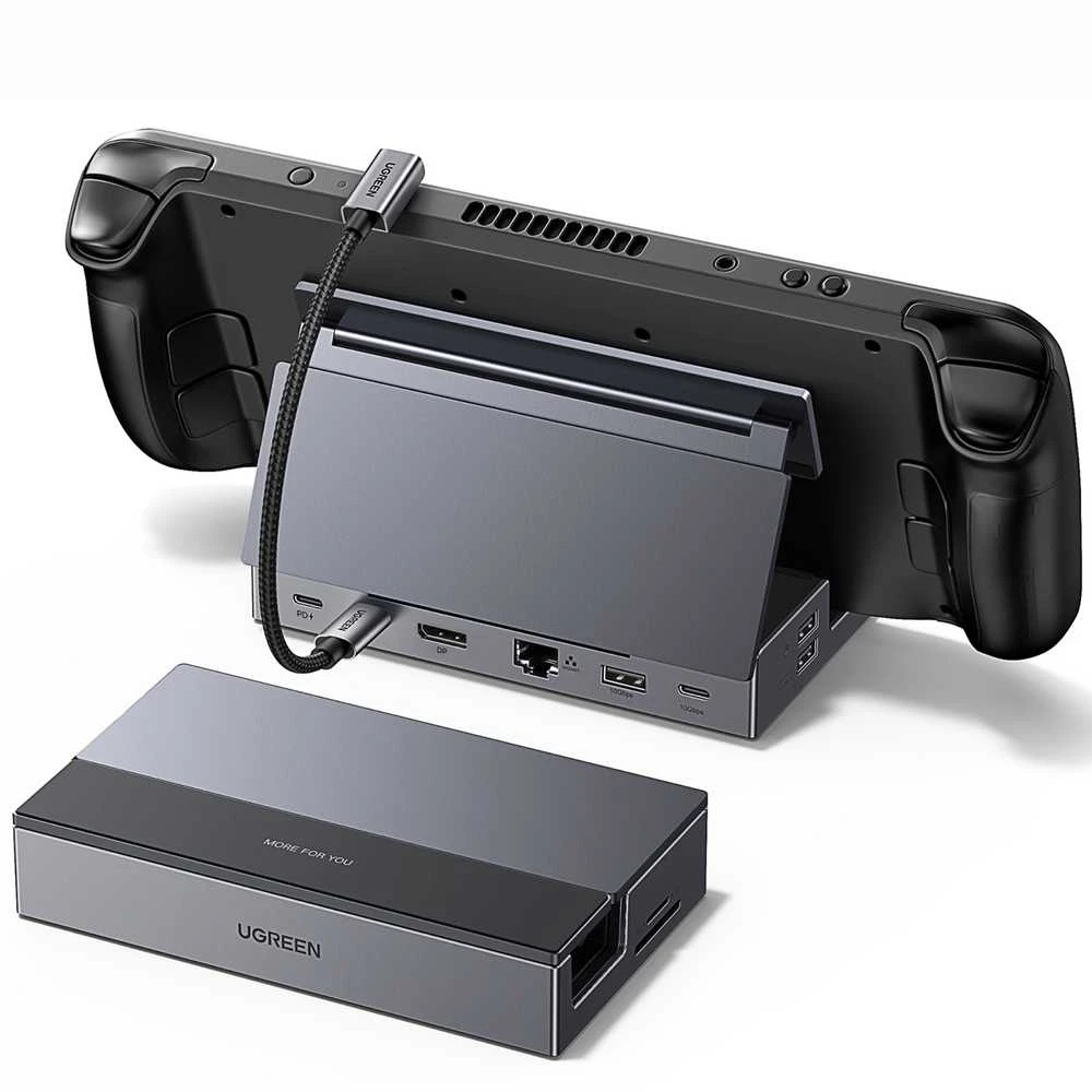 „Ugreen“ „Steam Deck“ doko šakotuvas USB-C 9w1 4K 120Hz - pilka