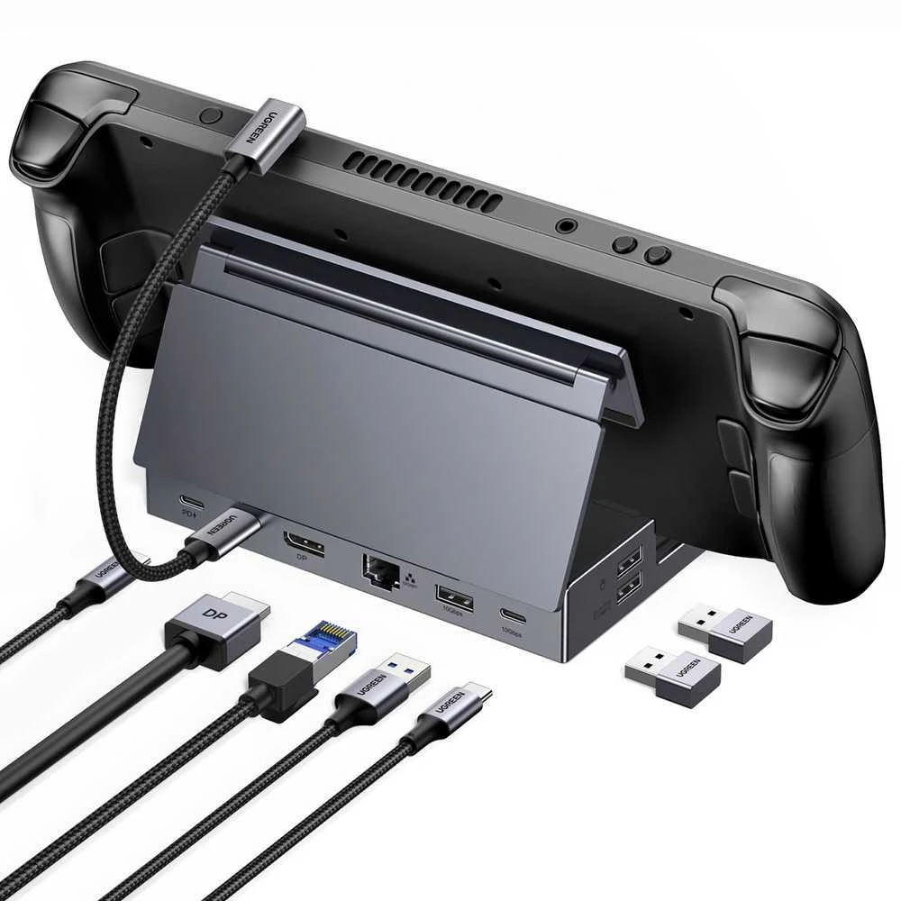 „Ugreen“ „Steam Deck“ doko šakotuvas USB-C 9w1 4K 120Hz - pilka