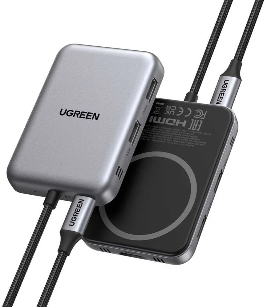 UGREEN 7in1 stotelė su magnetiniu pagrindu ir laidais