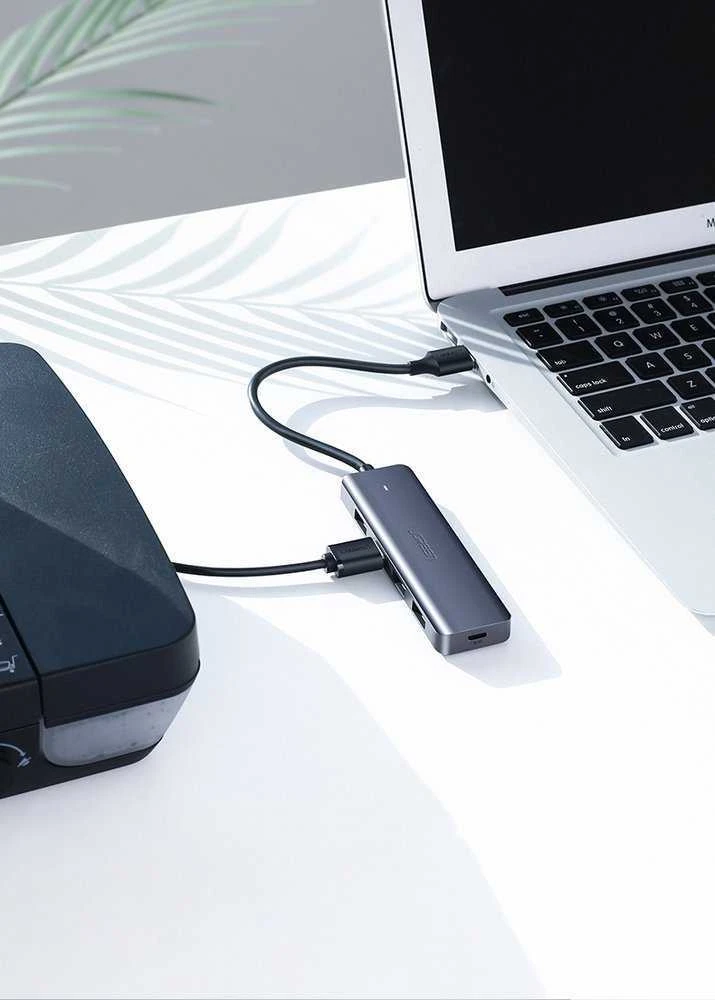 UGREEN 4-Port USB3.0 Hub with USB-C Power Supply šakotuvas - pilkas
