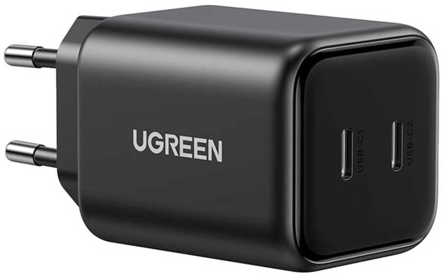 Įkroviklis Ugreen GaN 45W 2xUSB-C - juoda