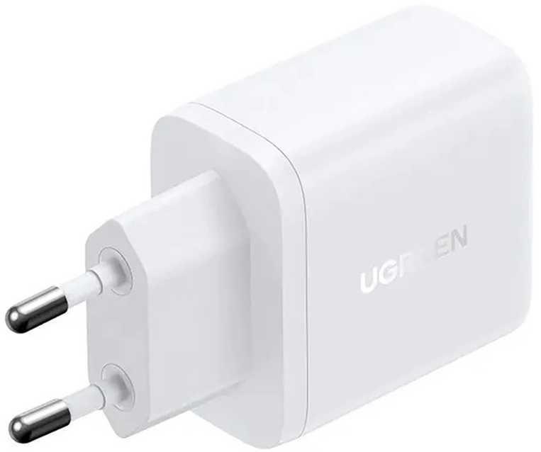 Ugreen X227 20W GaN Laidinis įkroviklis 1x USB-A 1x USB-C - baltos spalvos