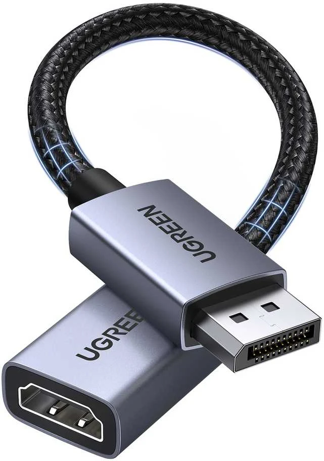 Ugreen DP į HDMI adapteris su pintas laidu