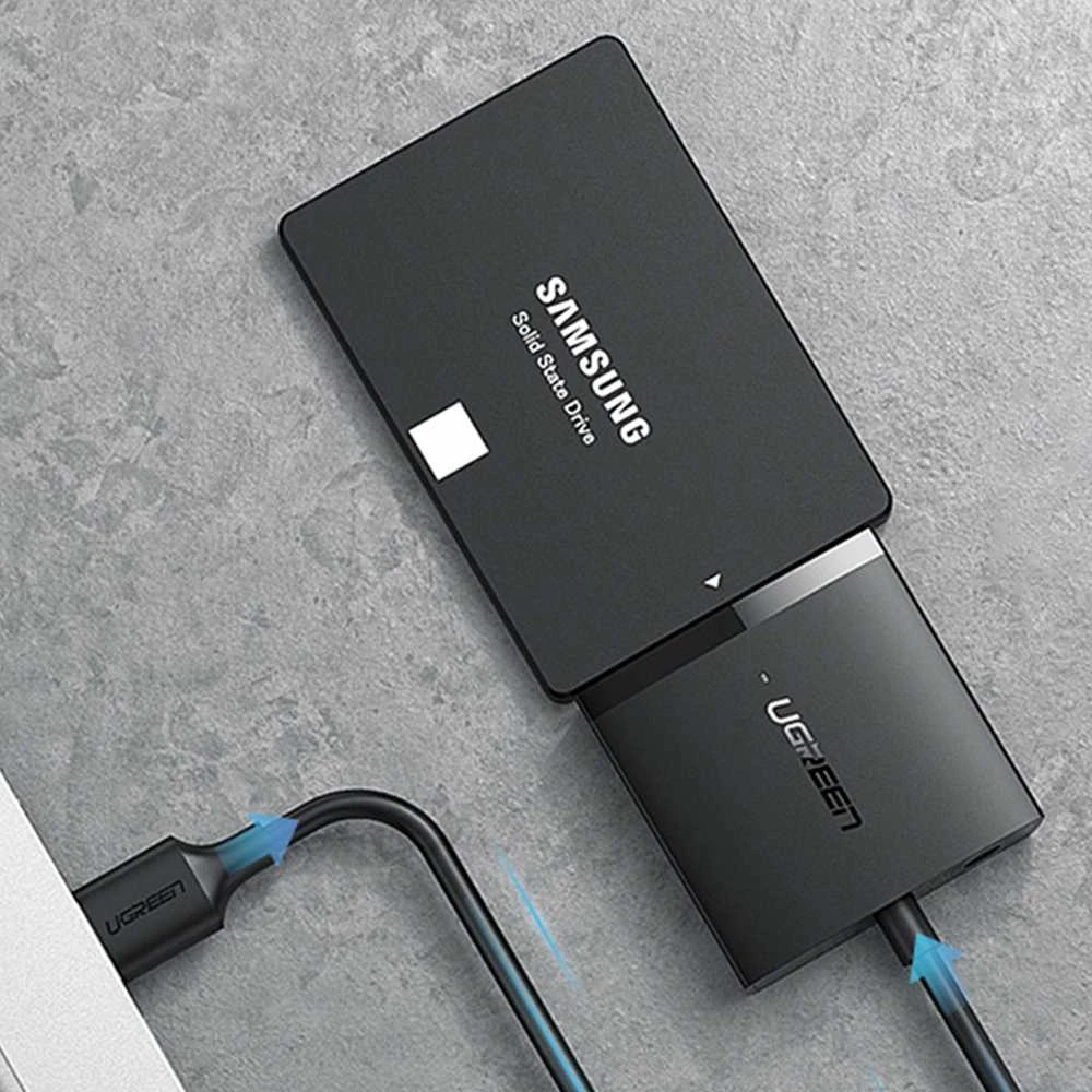 UGREEN adapteris HDD 2.5 "ir 3.5" SATA į USB 3.0 - Juodas