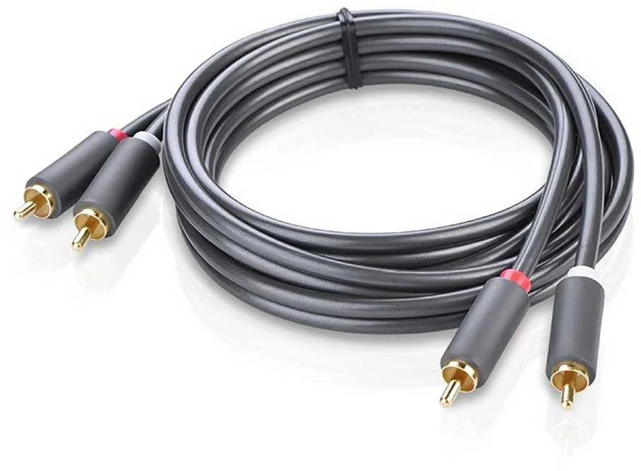 UGREEN AV104 2x RCA - 2x RCA kabelis 1m - Juodas