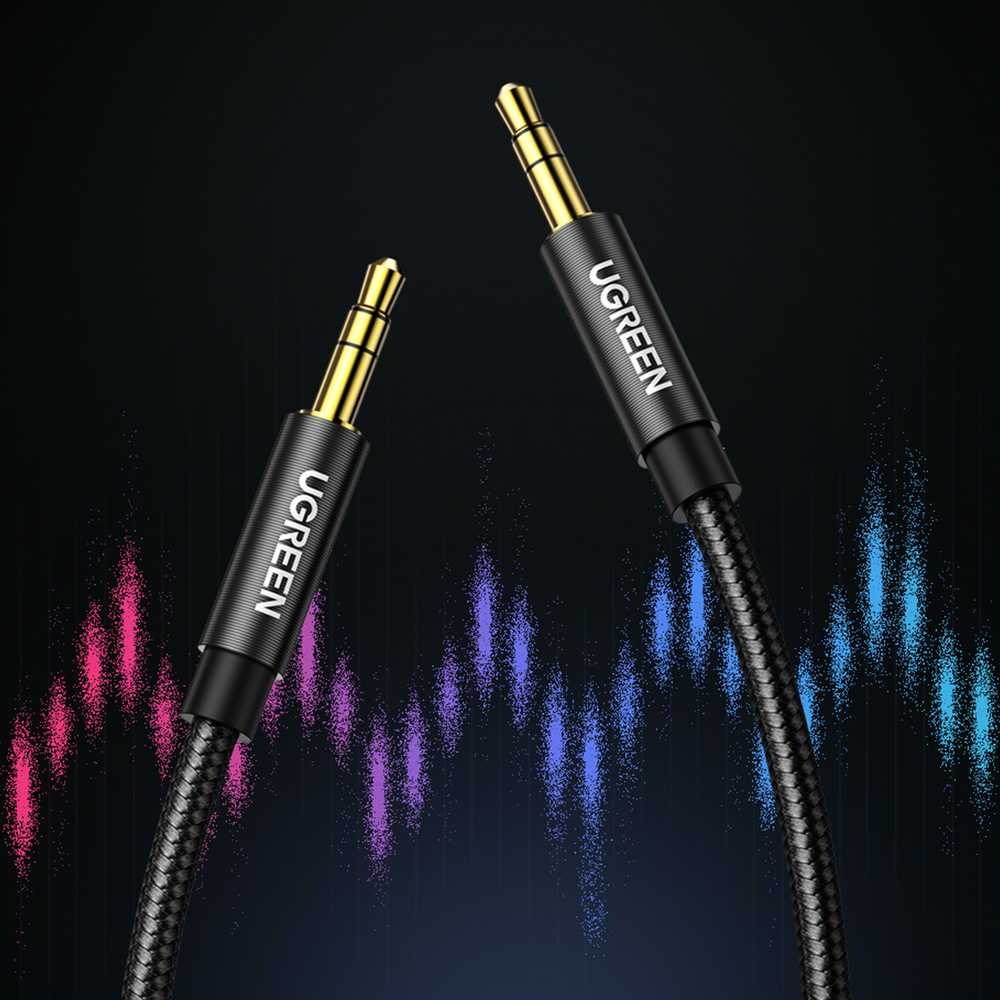 UGREEN mini lizdas 3.5mm AUX kabelis 2m - Mėlynas