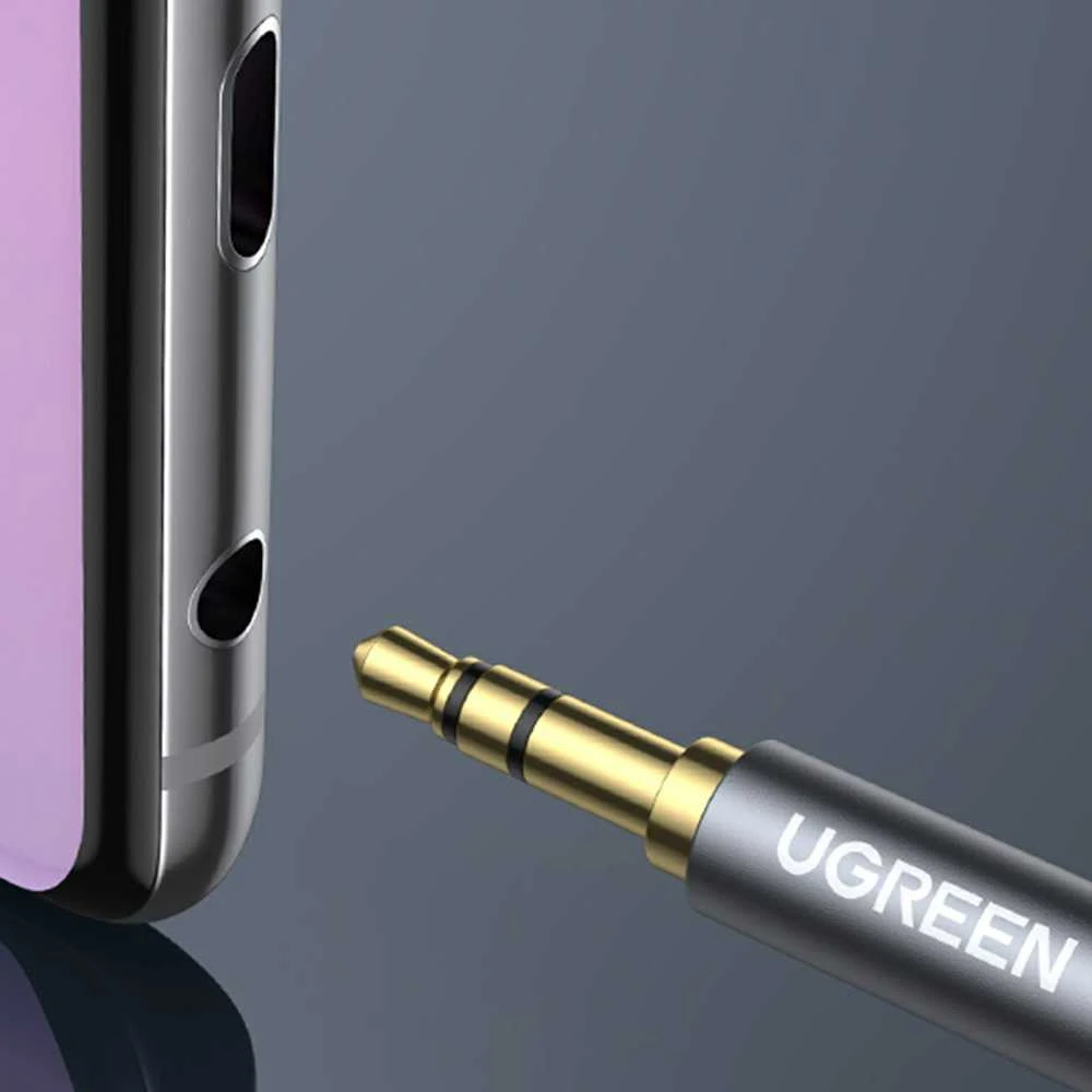 UGREEN AUX kabelio prailginimo mini lizdas 3.5 mm, 5 m (juodas)