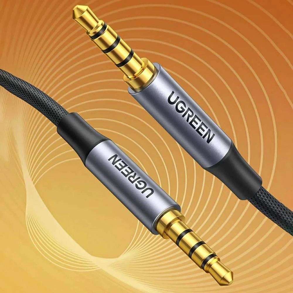 UGREEN kabelis 3.5mm 4pin kištukas - 3.5mm kištukas 4pin 1m AV183 - Juodas