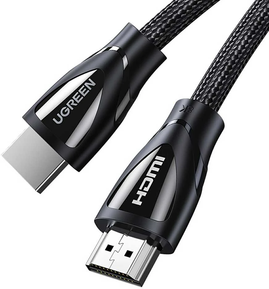 Kabelis HDMI-HDMI kištukai 1m (HDMI 2.1 8K@60Hz 48Gbps) juodas su nailoniniu šarvu HD140 UGREEN