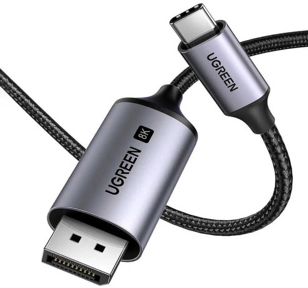 Kabelis USB C kištukas – DisplayPort kištukas 8K 60Hz 2m, juodas CM556 UGREEN
