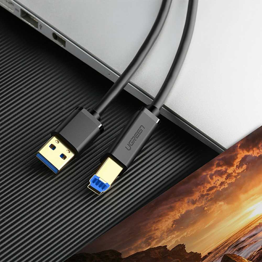 USB 3.0 AB UGREEN US210 kabelis spausdintuvui 1m