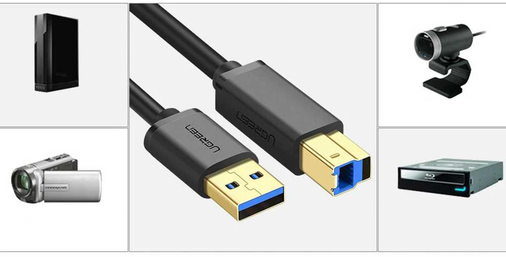 UGREEN US210 USB 3.0 A-B spausdintuvo kabelis 2m