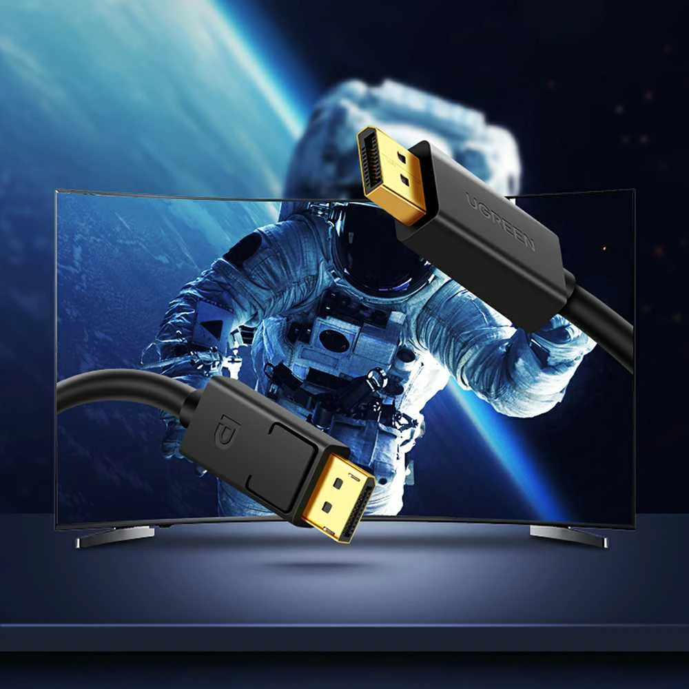 Ugreen DisplayPort į DisplayPort kabelis DP102 4K 3D 3 m - Juodas