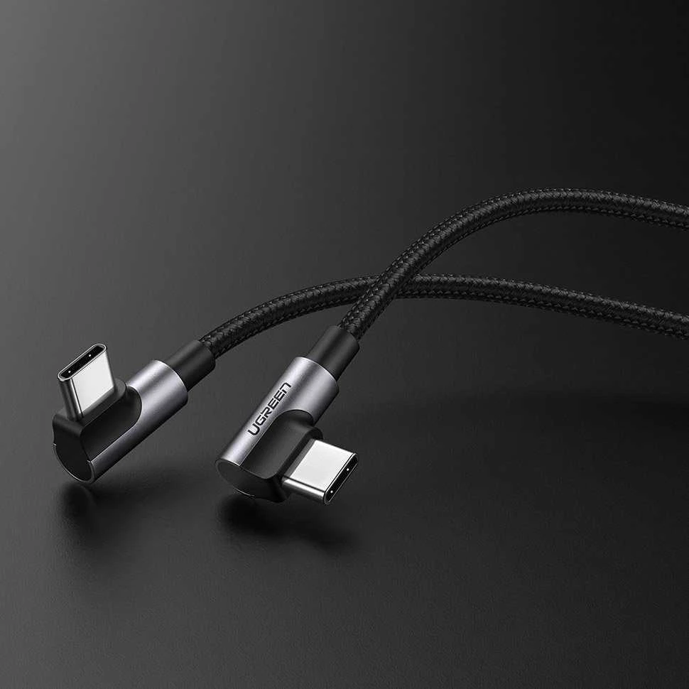 UGREEN US323 USB-C – USB-C kampinis laidas PD 3A 60W 1m