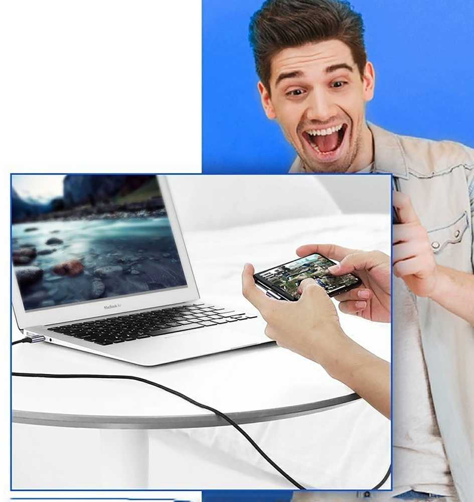 Kampinis USB-C laidas UGREEN US284 3A 3m