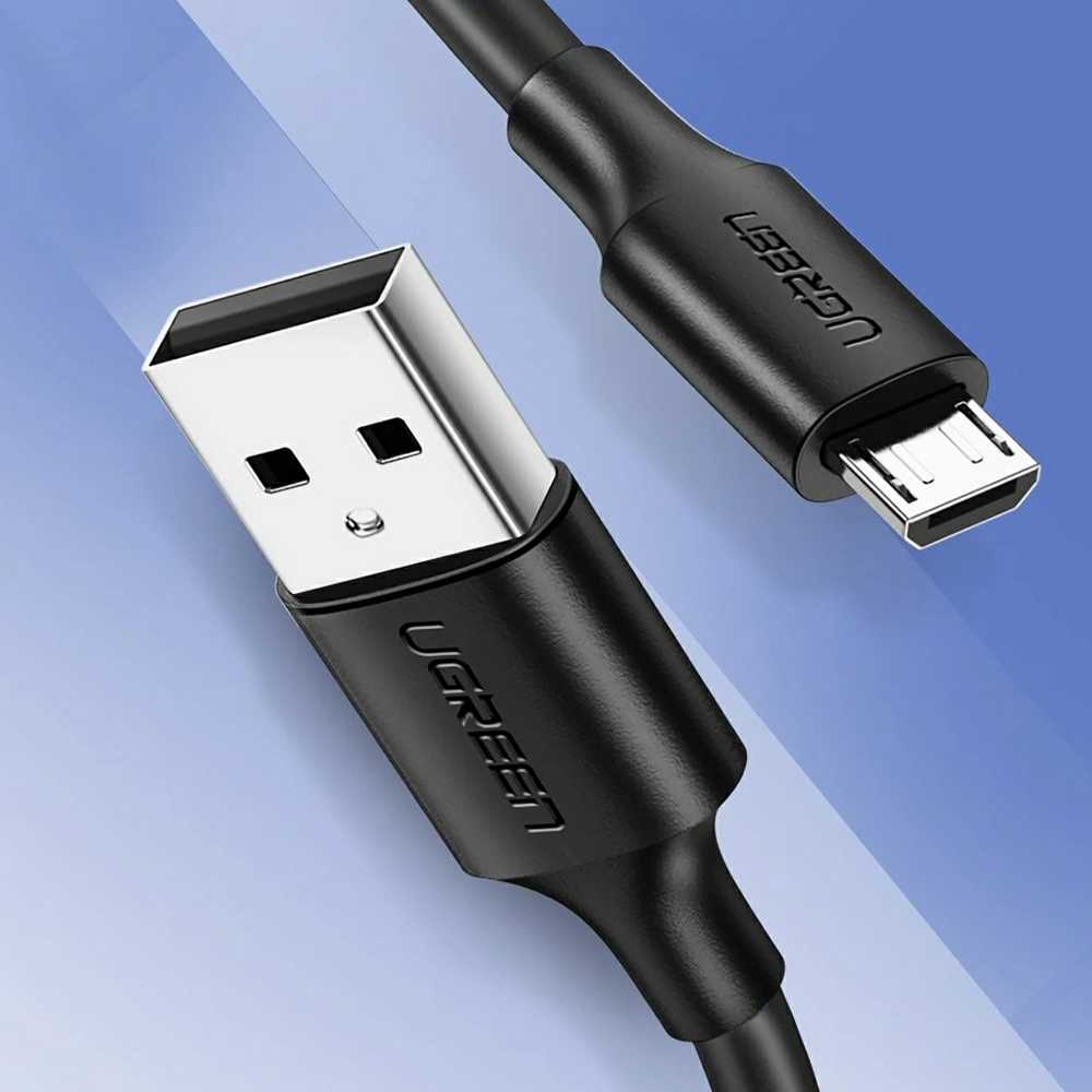 UGREEN micro USB kabelis QC 3.0 2.4A 0.25m - Juoda