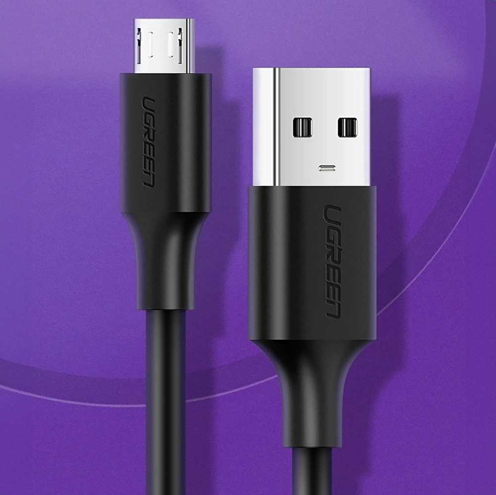 UGREEN micro USB kabelis QC 3.0 2.4A 0.25m - Juoda