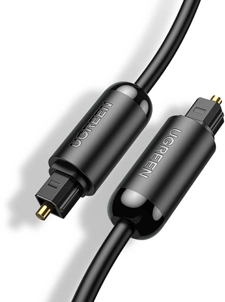 UGREEN AV122 Toslink garso optinis kabelis, 2 m, Juodas