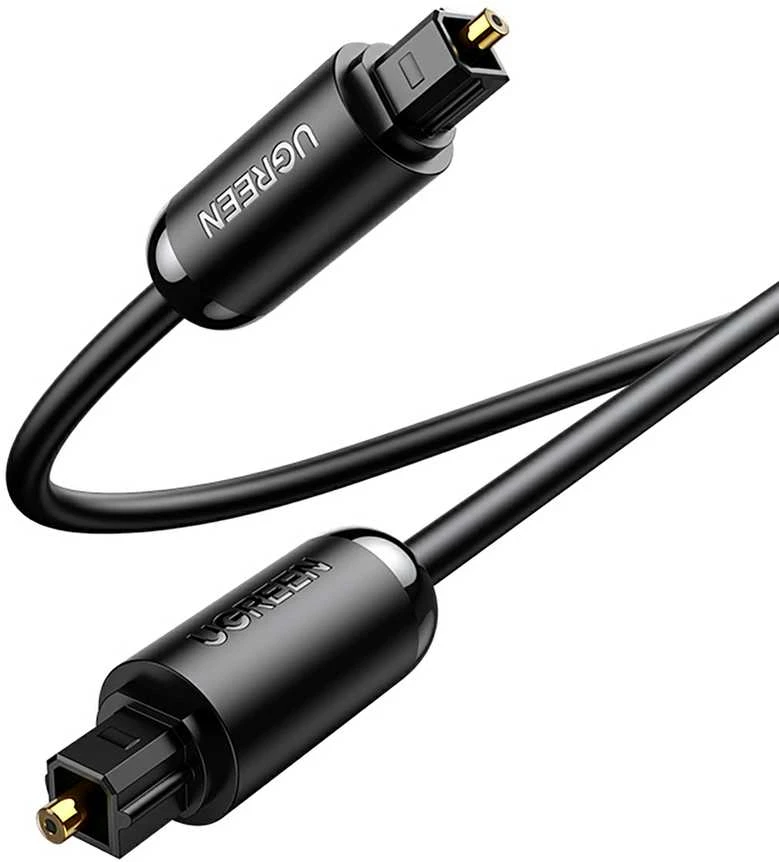 UGREEN AV122 Toslink garso optinis kabelis, 2 m, Juodas