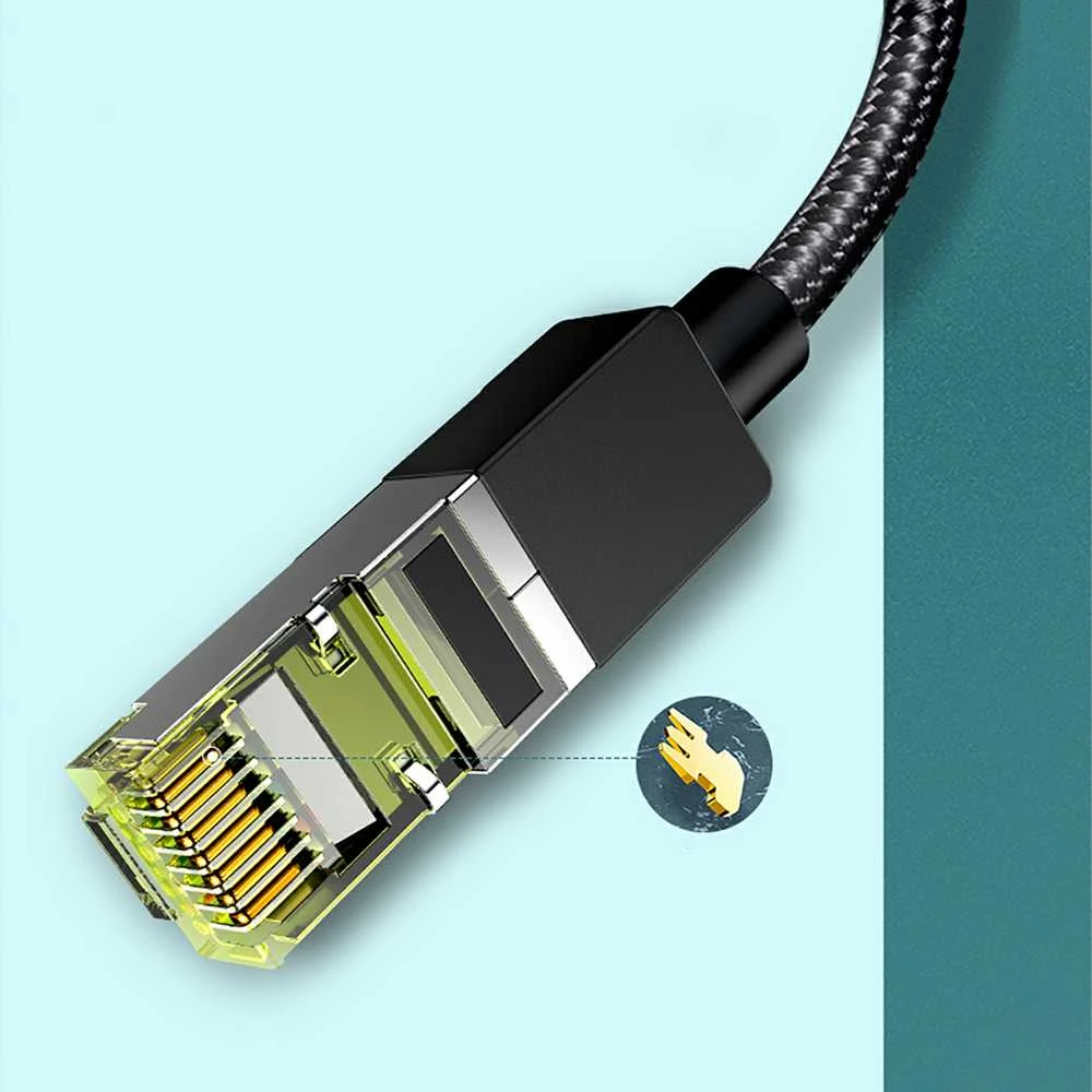 UGREEN NW150 Cat 7 F/FTP Braid Ethernet RJ45 kabelis 3m