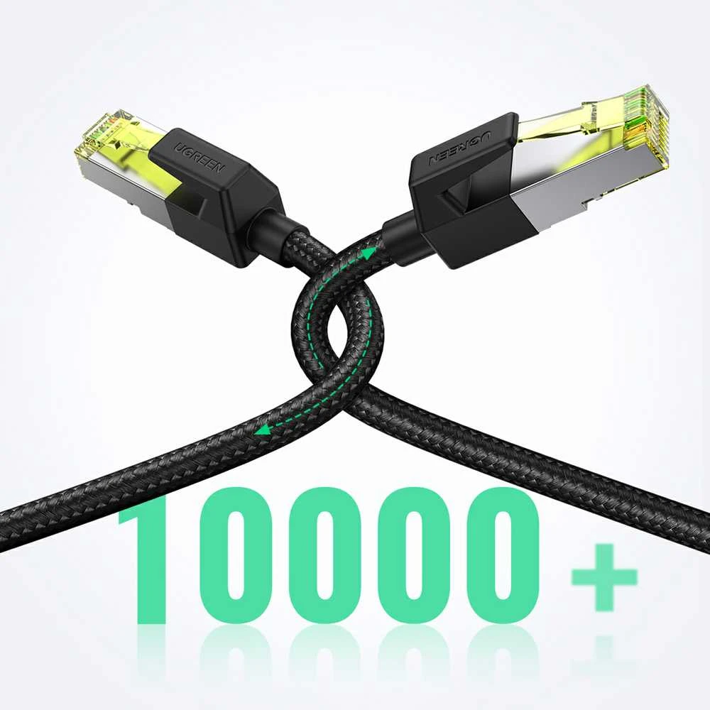 UGREEN NW150 Cat 7 F/FTP Braid Ethernet RJ45 kabelis 3m