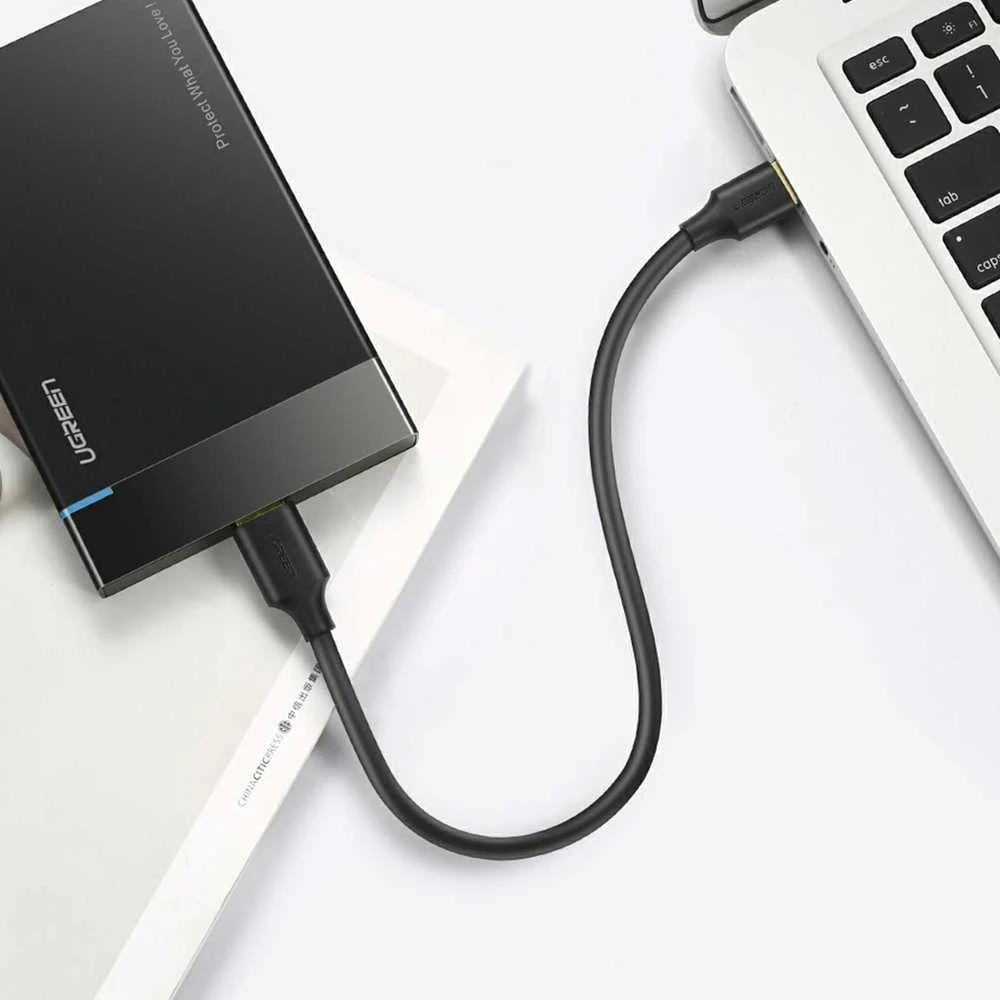 USB 3.0 – mikro USB 3.0 kabelis UGREEN, 0.5 m (juodas)