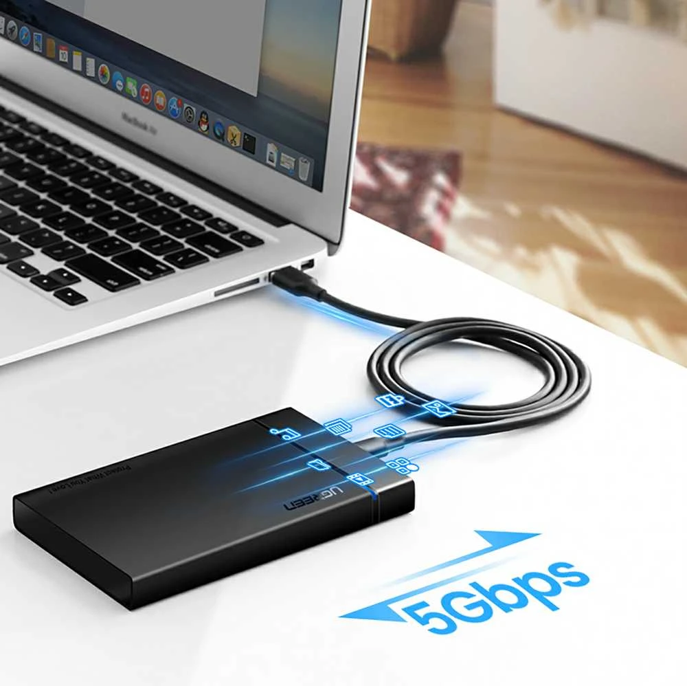 UGREEN USB 3.0 - USB-C 3.0 kabelis 1.5m - Juodas