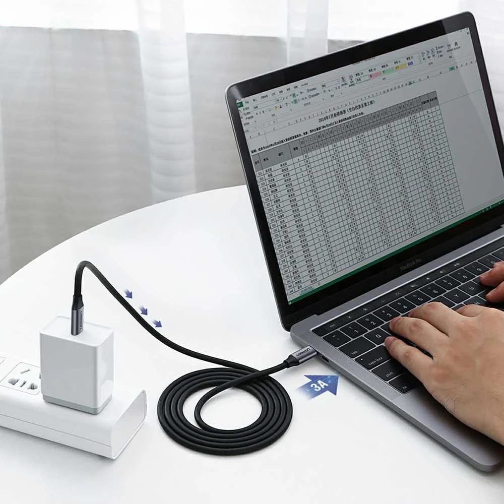 UGREEN USB-C 3.1 laidas, 60 W, 1.5m