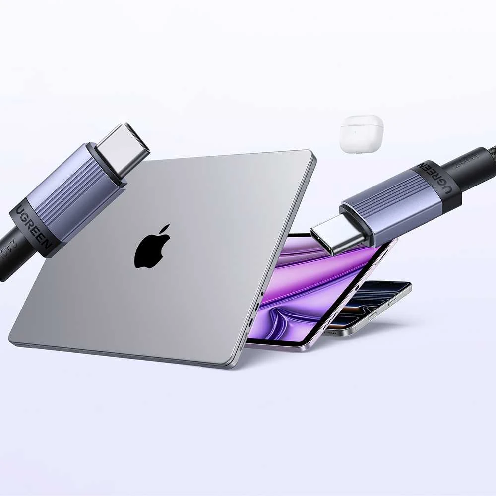 Ugreen USB-C į USB-C PD kabelis 240W 2m - Juodas