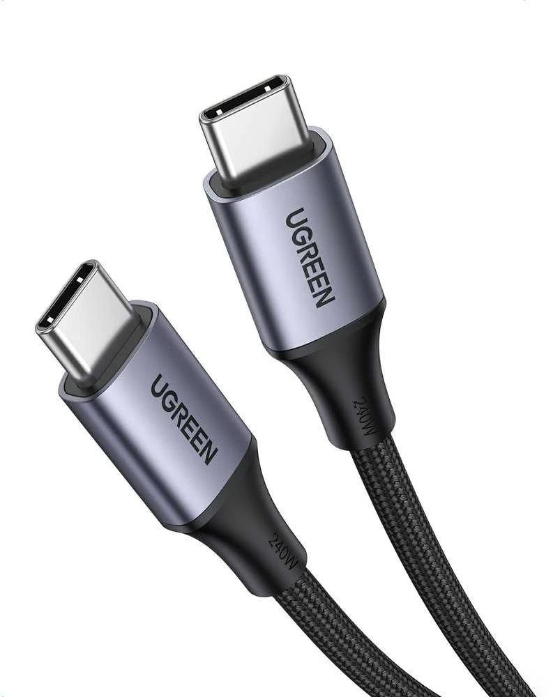 Laidas USB-C į USB-C UGREEN 15311, 1m (pilkas)