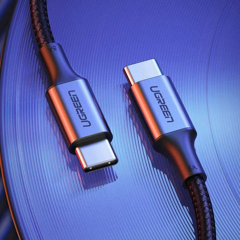 USB C į USB C laidas UGREEN US316, 100W, 3m - juodas