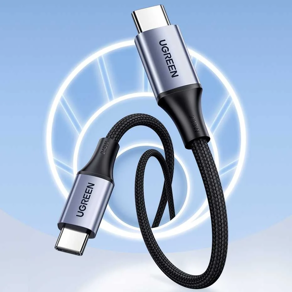 HP USB-C-USB-C UGREEN USB4 kabelis, 240W, 2m (fekete)