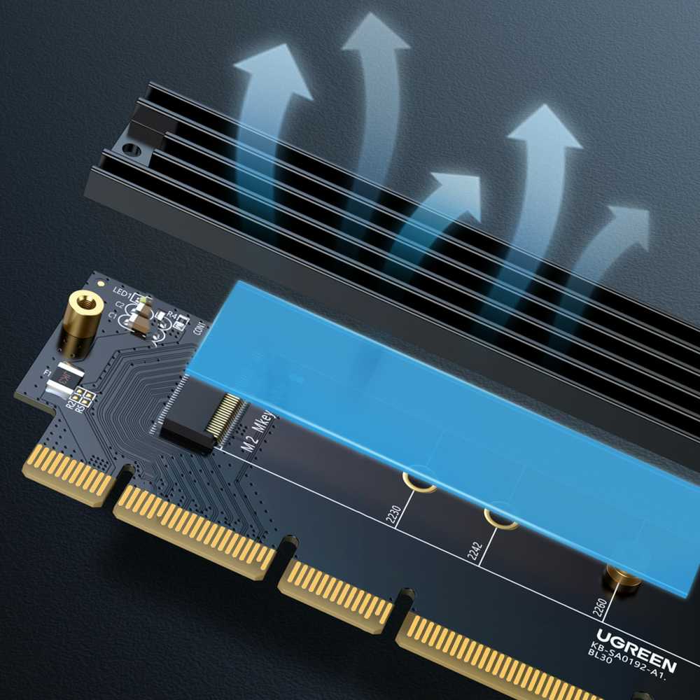 UGREEN PCIe 4.0 x16 į M.2 NVMe adapteris