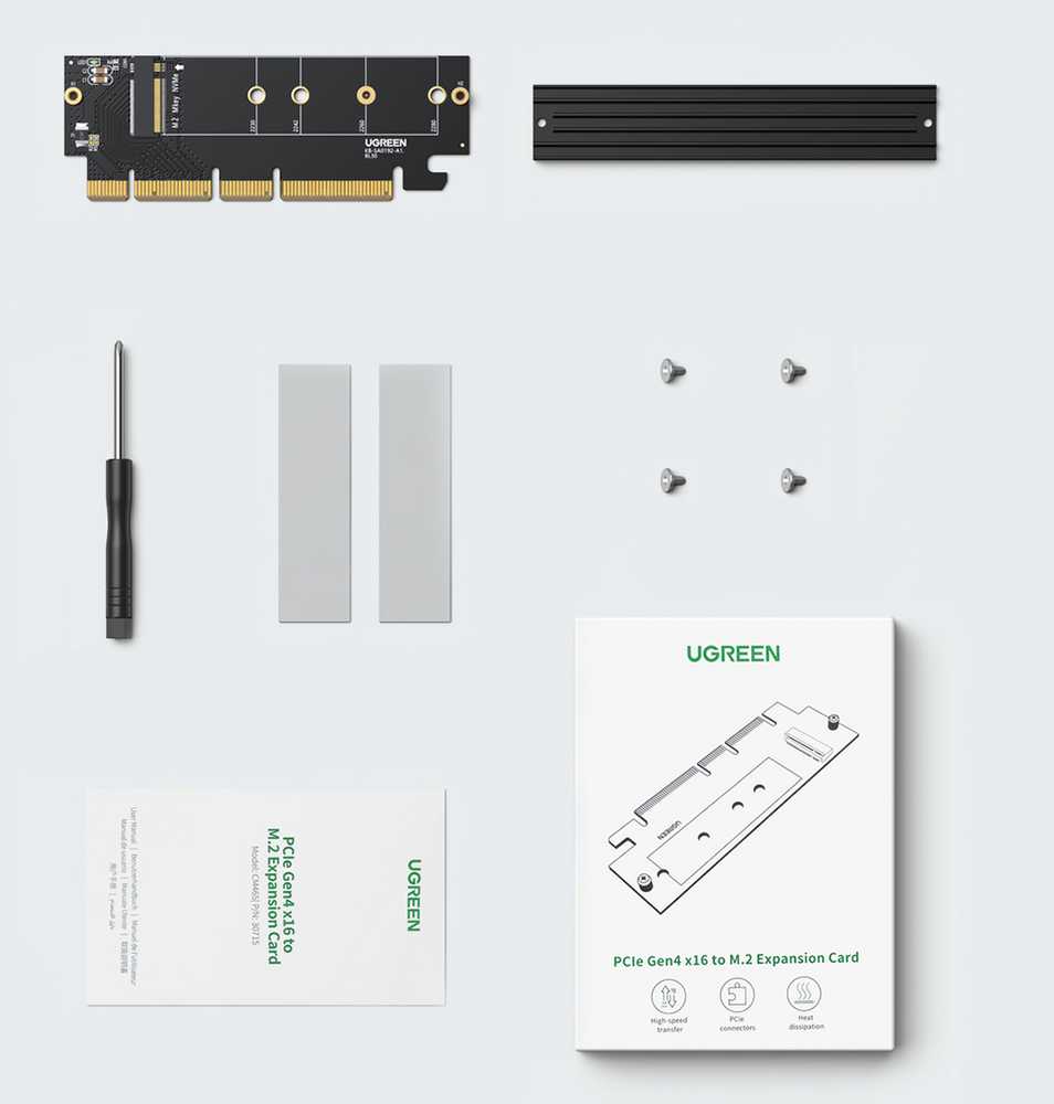 UGREEN PCIe 4.0 x16 į M.2 NVMe adapteris