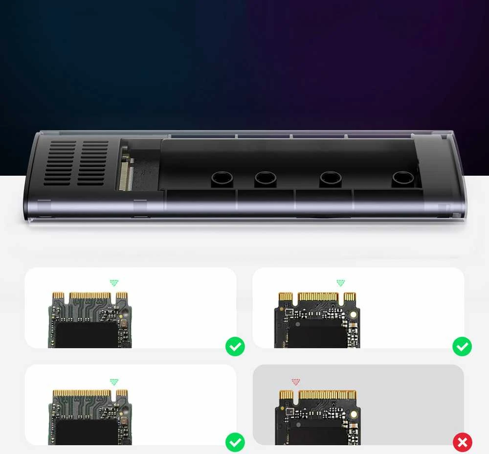 Korpusas UGREEN CM400 M.2 SSD, NVMe, SATA, 10 Gbps, USB-C (pilka)