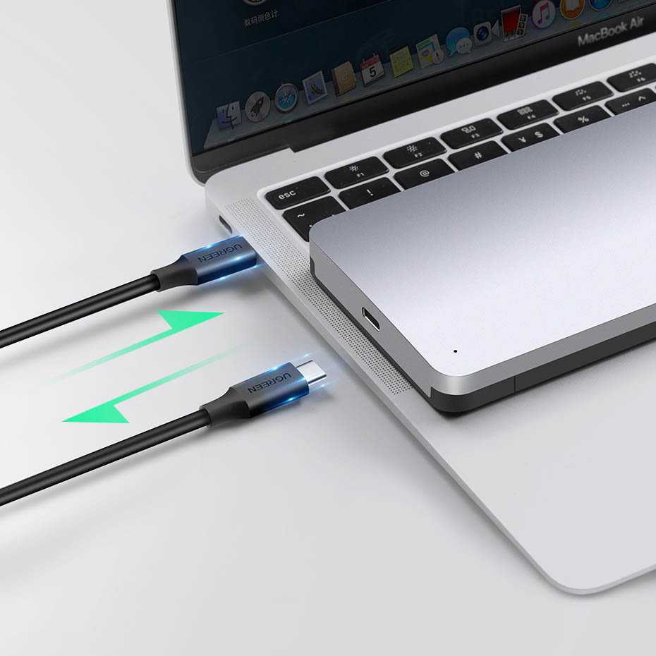 Ugreen CM300 70498 skyrius 2,5'' SATA 3.0 6Gbps kietasis diskas - pilka + USB-C - USB-A laidas 0,5 m